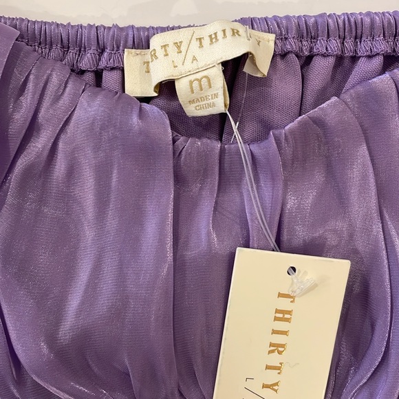 NWT thirty/thirty LA purple mermaid off the shoulder top in size medium - Picture 2 of 5